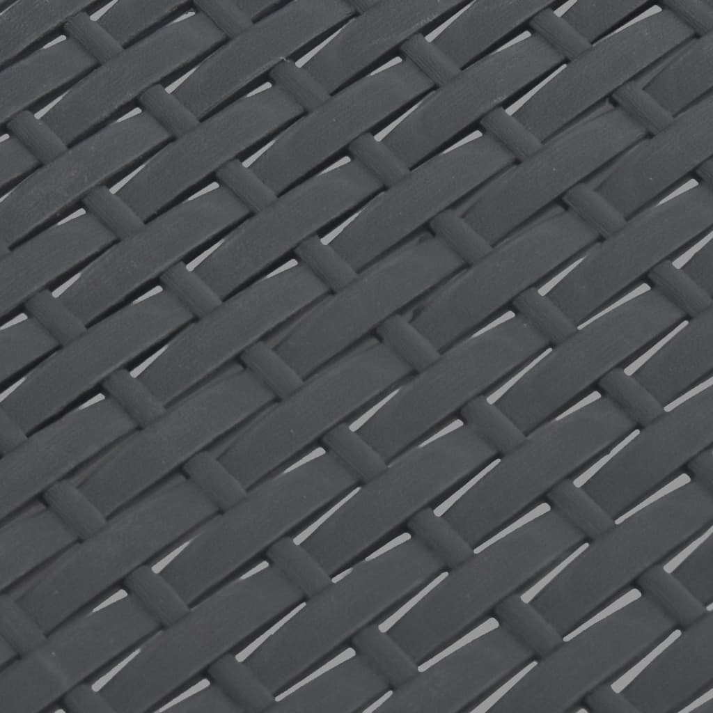 Τραπέζι Κήπου Ανθρακί 58x58x41 εκ. από Ρατάν Πολυπροπυλενίου 4