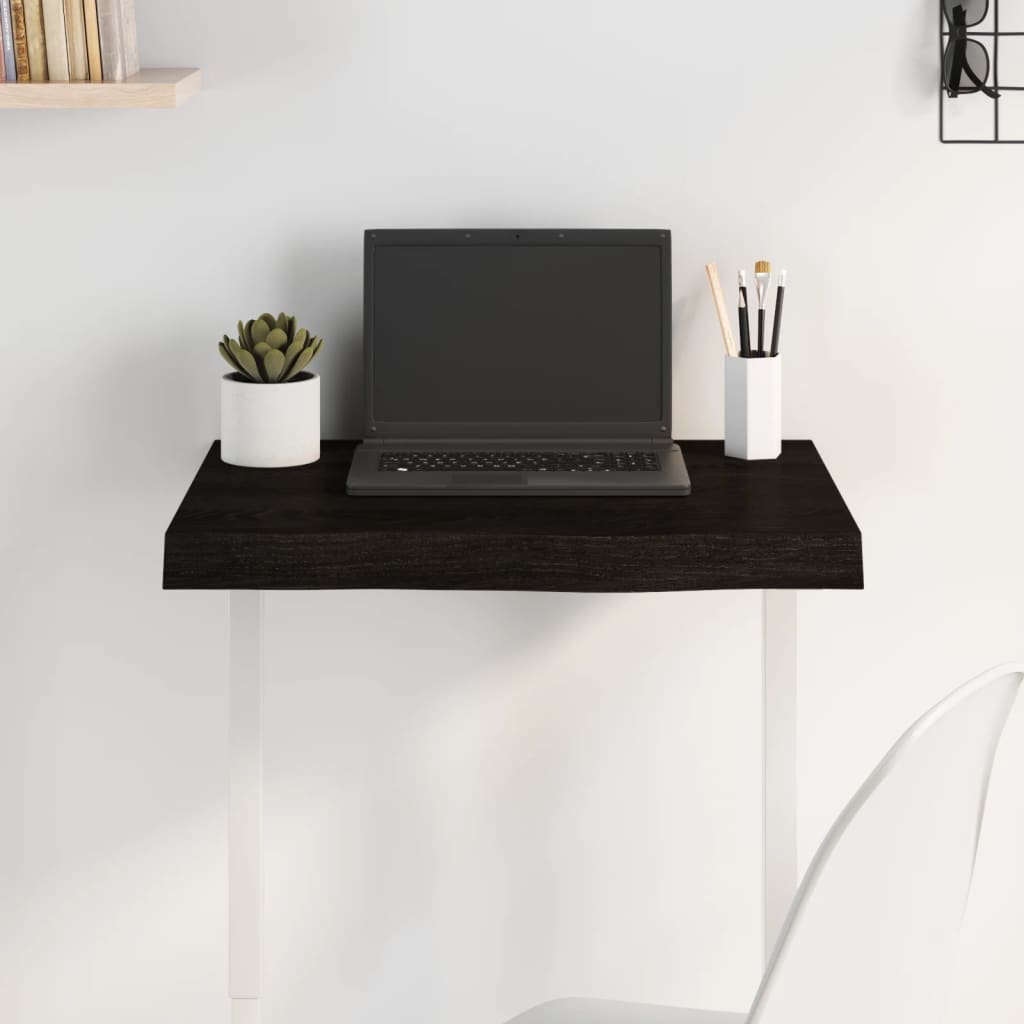 Επιφάνεια Τραπεζιού Σκούρο Καφέ 60x40x(2-6) εκ Επεξ. Μασίφ Δρυς 1