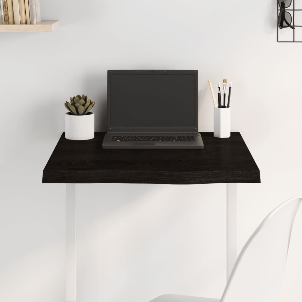 Επιφάνεια Τραπεζιού Σκούρο Καφέ 60x60x(2-4)εκ Επεξ. Μασίφ Δρυς 1