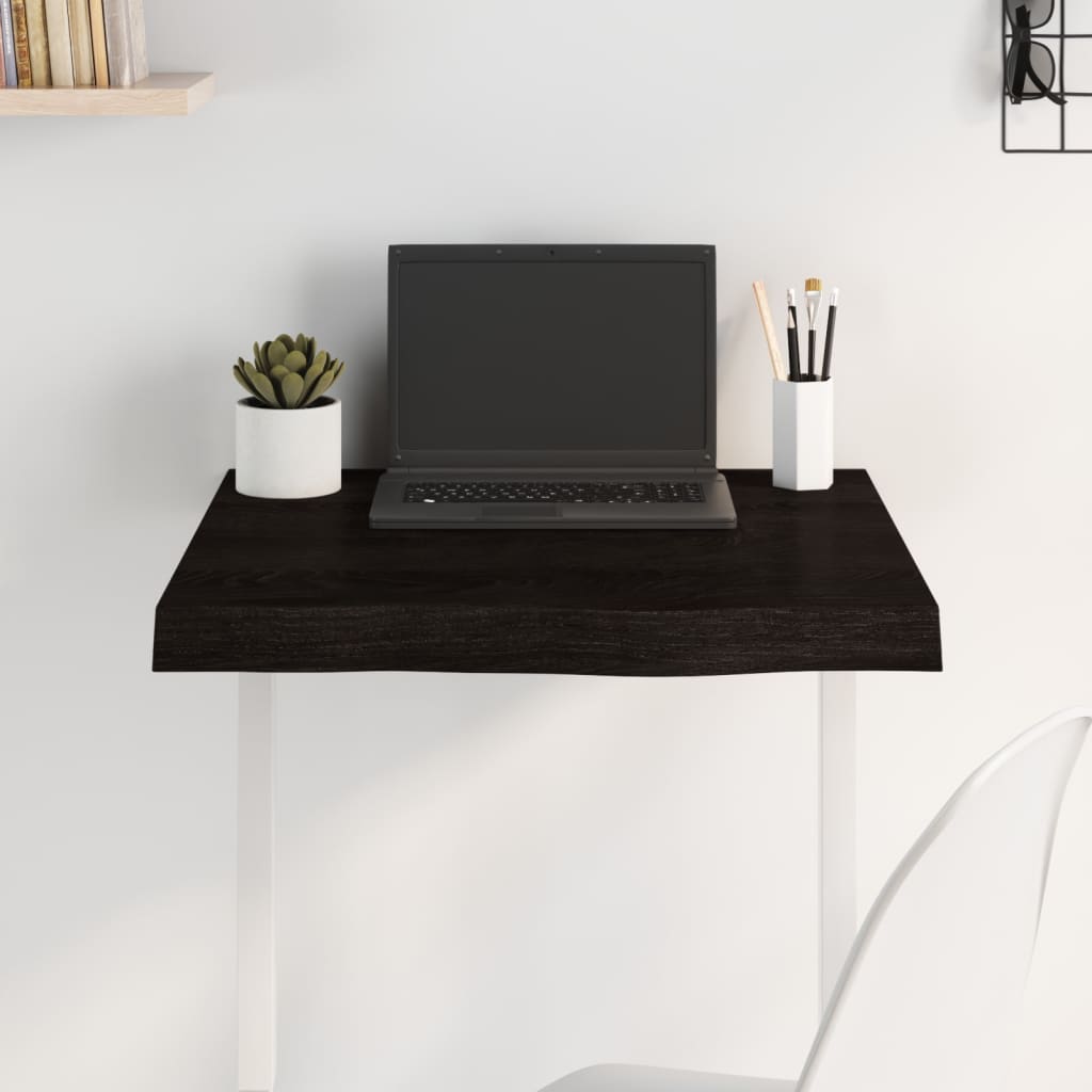 Επιφάνεια Τραπεζιού Σκούρο Καφέ 60x60x(2-6) εκ Επεξ. Μασίφ Δρυς 1