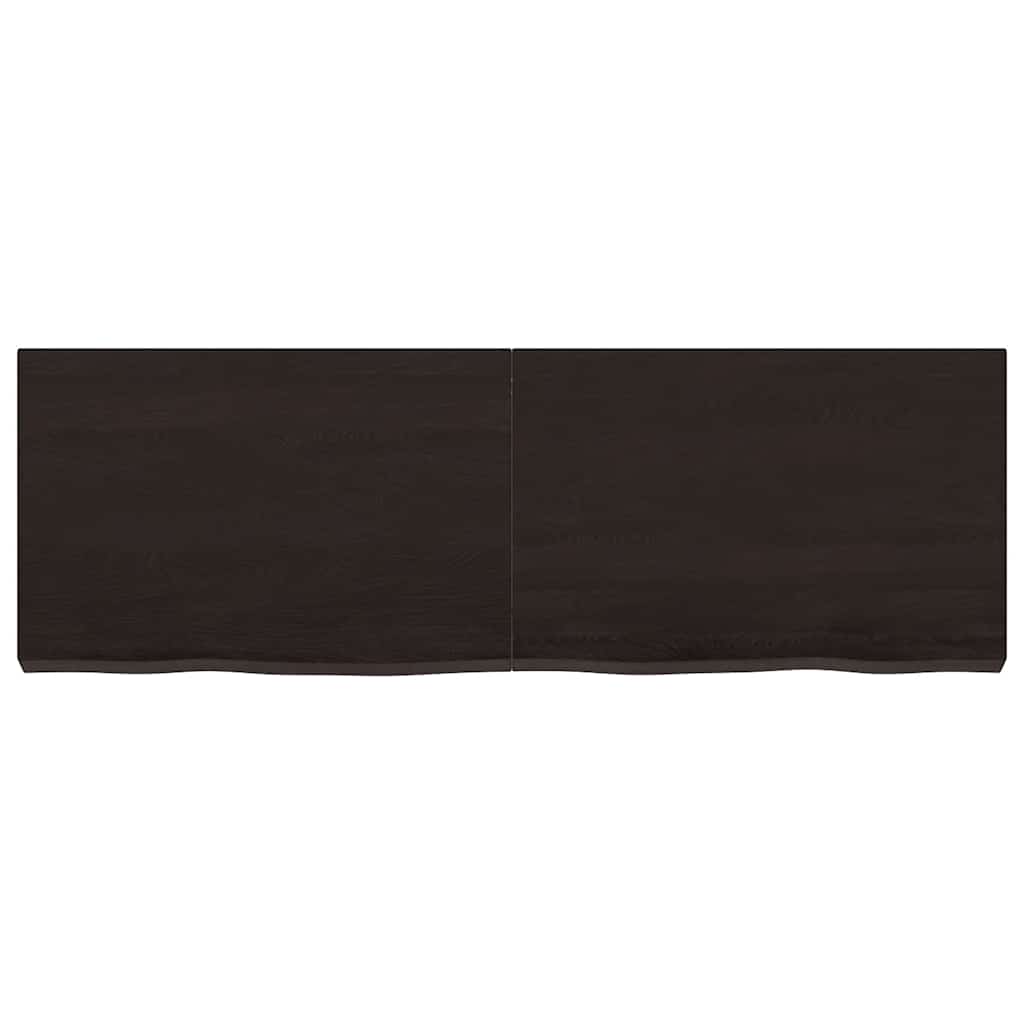 Επιφάνεια Τραπεζιού Σκούρο Καφέ 120x40x(2-6)εκ Επεξ. Μασίφ Δρυς 3