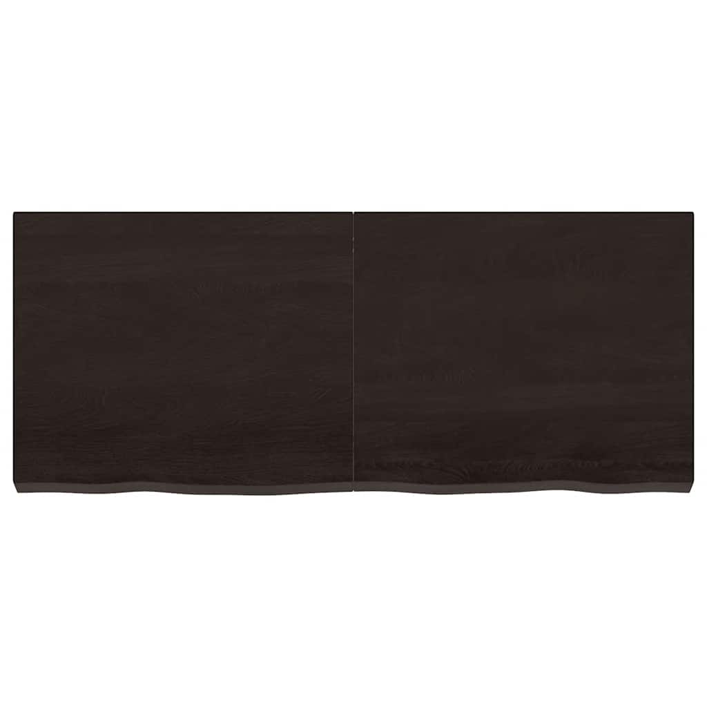 Επιφάνεια Τραπεζιού Σκούρο Καφέ 120x50x(2-6)εκ Επεξ. Μασίφ Δρυς 3