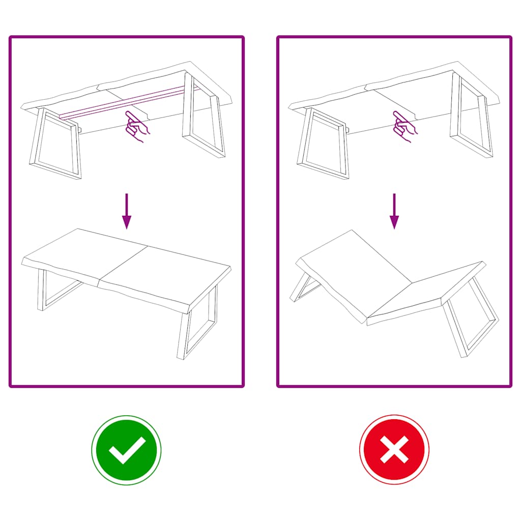 Επιφάνεια Τραπεζιού Σκούρο Καφέ 120x50x(2-6)εκ Επεξ. Μασίφ Δρυς 4