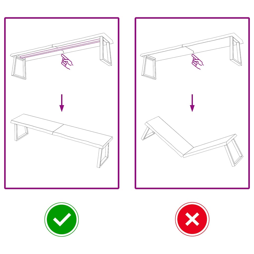 Επιφάνεια Τραπεζιού Σκούρο Καφέ 180x40x(2-6)εκ Επεξ. Μασίφ Δρυς 4