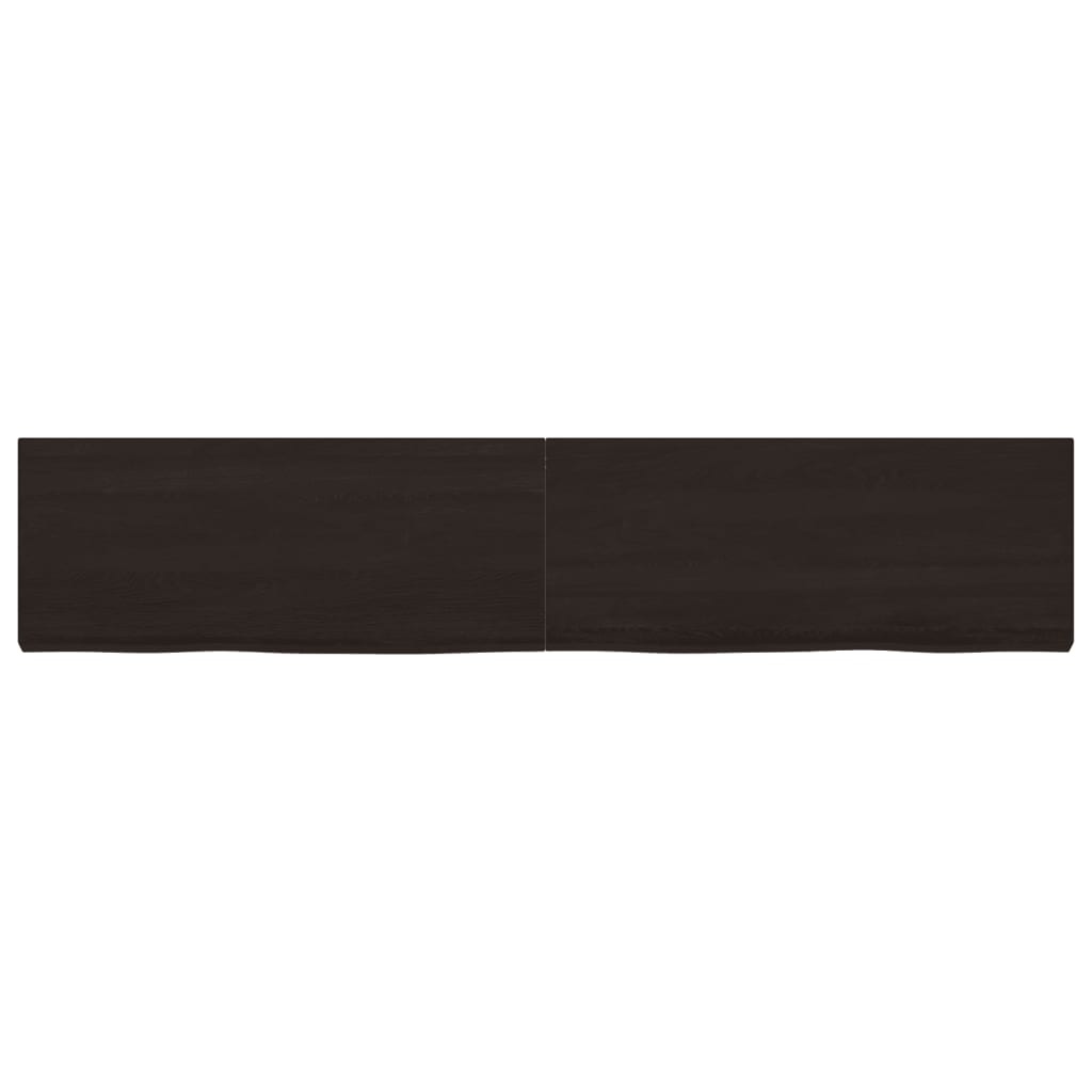 Επιφάνεια Τραπεζιού Σκούρο Καφέ 200x40x(2-6)εκ Επεξ. Μασίφ Δρυς 3