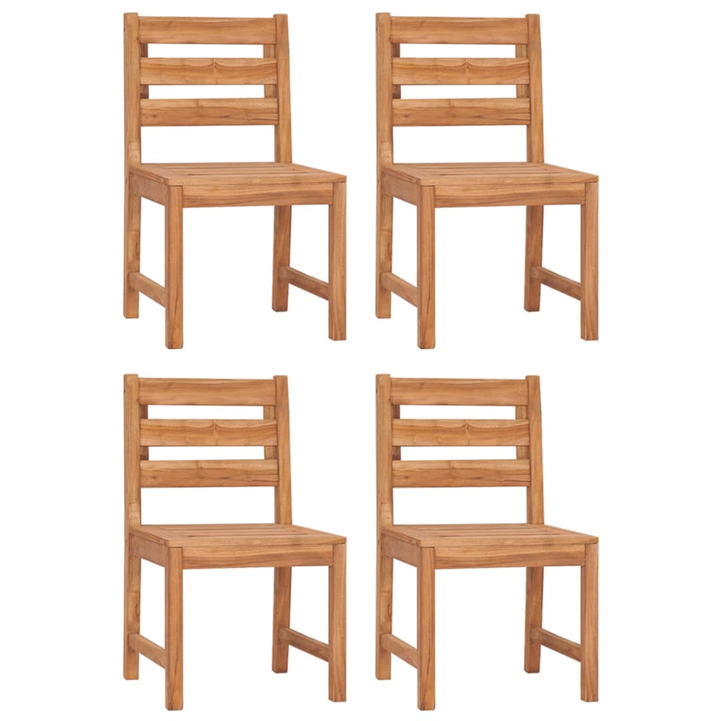 Καρέκλες Κήπου 4 τεμ. από Μασίφ Ξύλο Teak 2