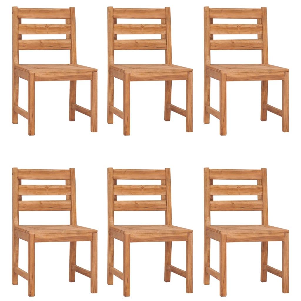 Καρέκλες Κήπου 6 τεμ. από Μασίφ Ξύλο Teak 2