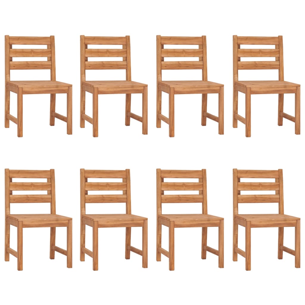 Καρέκλες Κήπου 8 τεμ. από Μασίφ Ξύλο Teak 2
