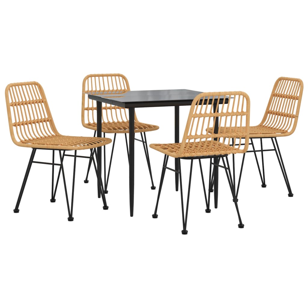 Σετ Τραπεζαρίας Κήπου 5 Τεμαχίων από Συνθετικό Ρατάν 3