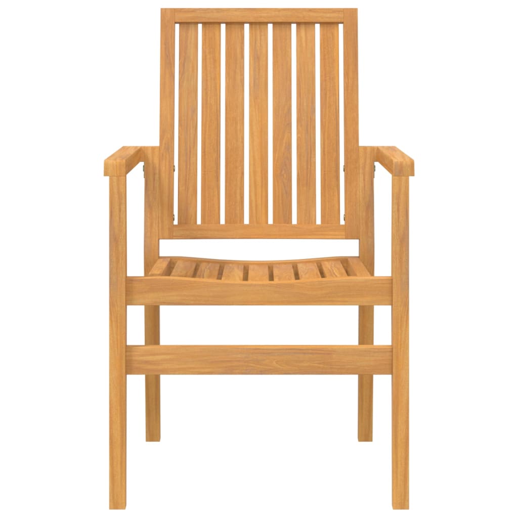 Καρέκλες Κήπου Στοιβαζόμενες 4 τεμ. 56,5x57,5x91 εκ. Μασίφ Teak 4