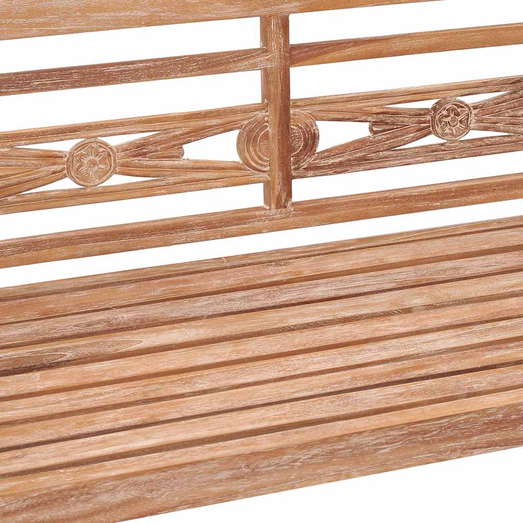 Παγκάκι Batavia 120 εκ. Μασίφ Ξύλο Teak με Λευκό Φινίρισμα 5