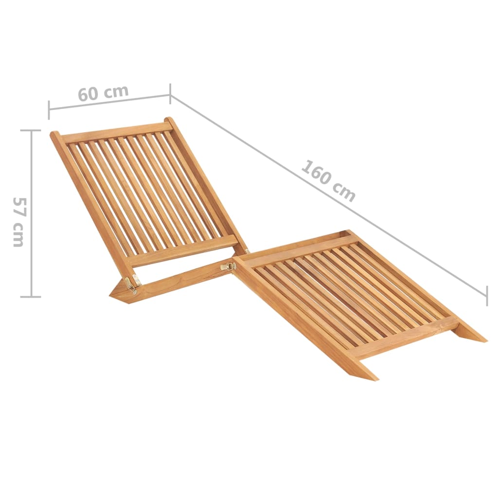 Ξαπλώστρα από Μασίφ Ξύλο Teak 8