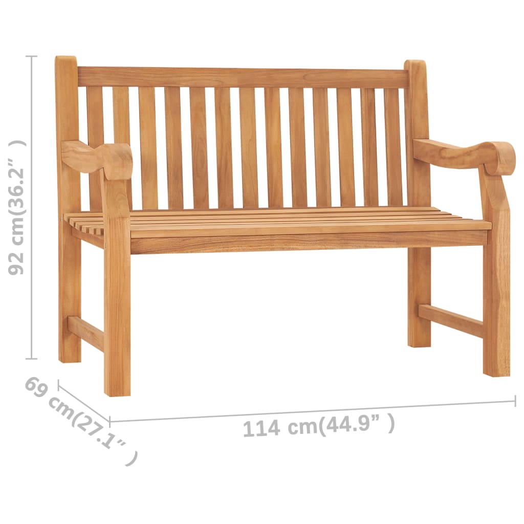 Παγκάκι Κήπου 114 εκ. από Μασίφ Ξύλο Teak 7