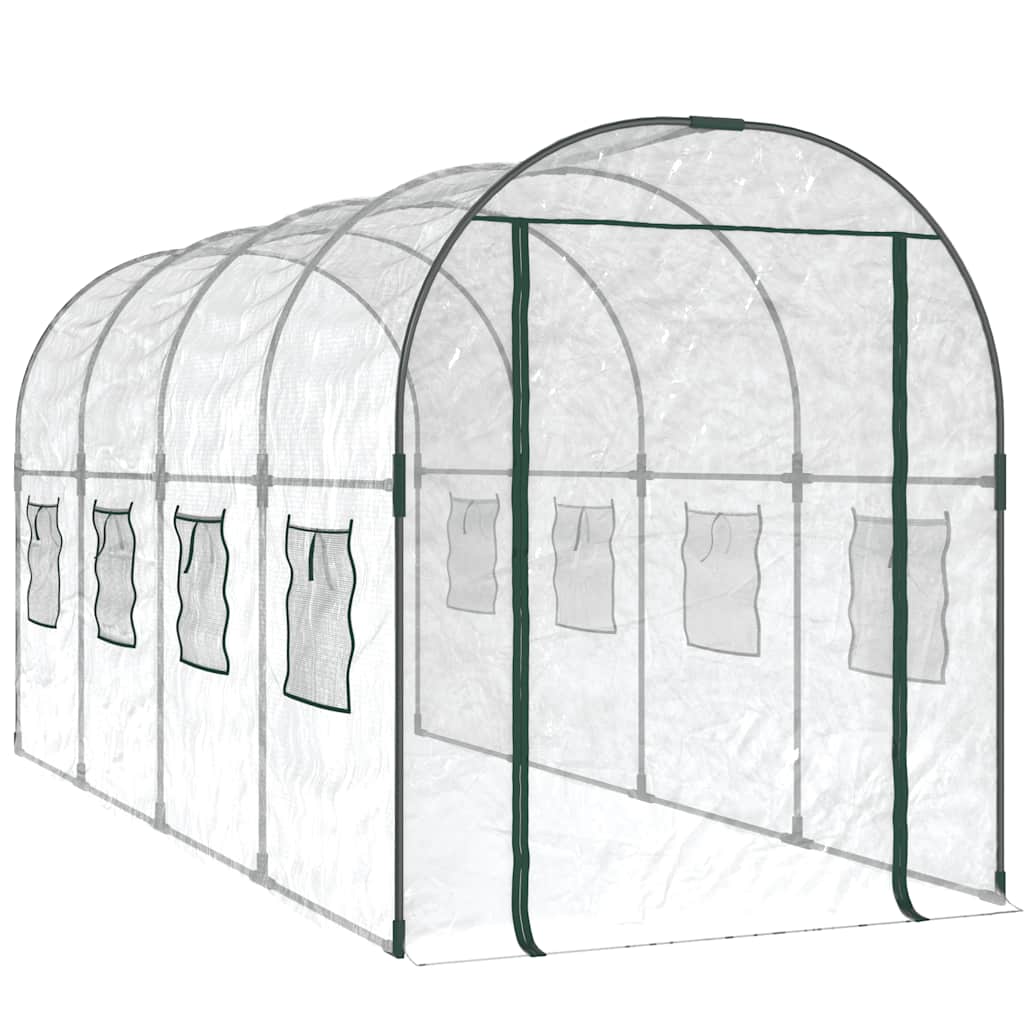 Θερμοκήπιο Διαφανές 160x400x190 εκ. PVC & Χάλυβας Ηλεκτρ. Βαφή 2