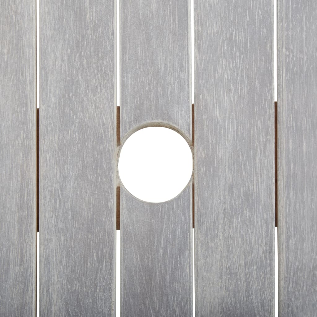 Τραπέζι Κήπου Γκρι 200 x 100 x 75 εκ. από Μασίφ Ξύλο Ακακίας 6