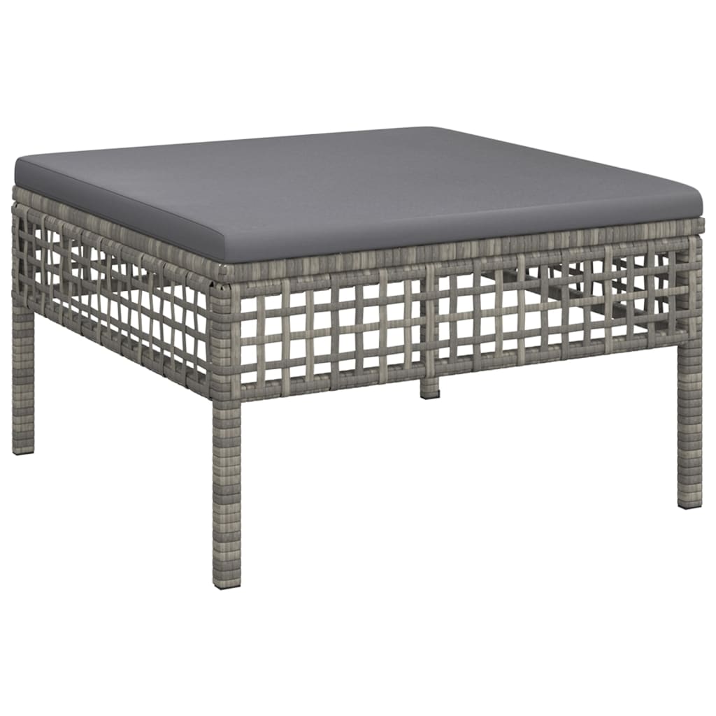 Σαλόνι Κήπου 9 Τεμαχίων από Γκρι Συνθετικό Ρατάν με Μαξιλάρια 6