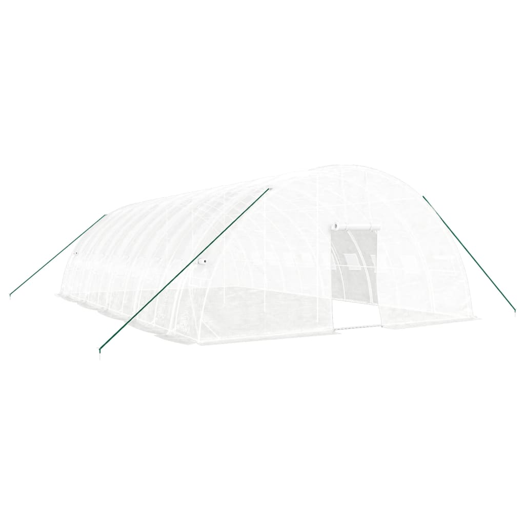 Θερμοκήπιο με Ατσάλινο Πλαίσιο Λευκό 60 μ² 10 x 6 x 2,85 μ. 2