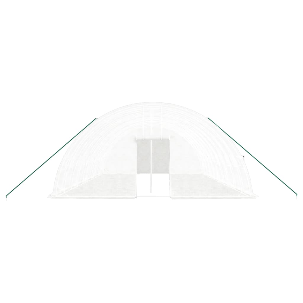 Θερμοκήπιο με Ατσάλινο Πλαίσιο Λευκό 60 μ² 10 x 6 x 2,85 μ. 4