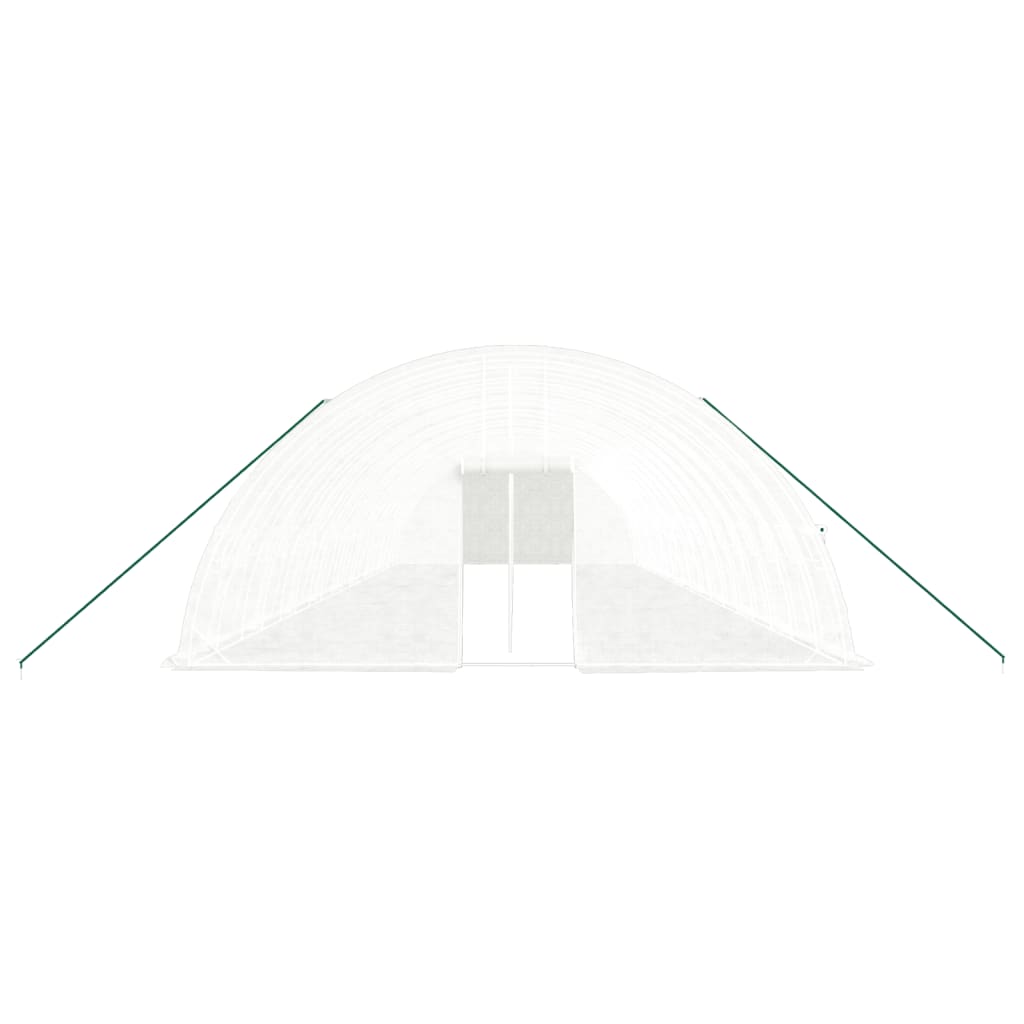 Θερμοκήπιο με Ατσάλινο Πλαίσιο Λευκό 108 μ² 18 x 6 x 2,85 μ. 4