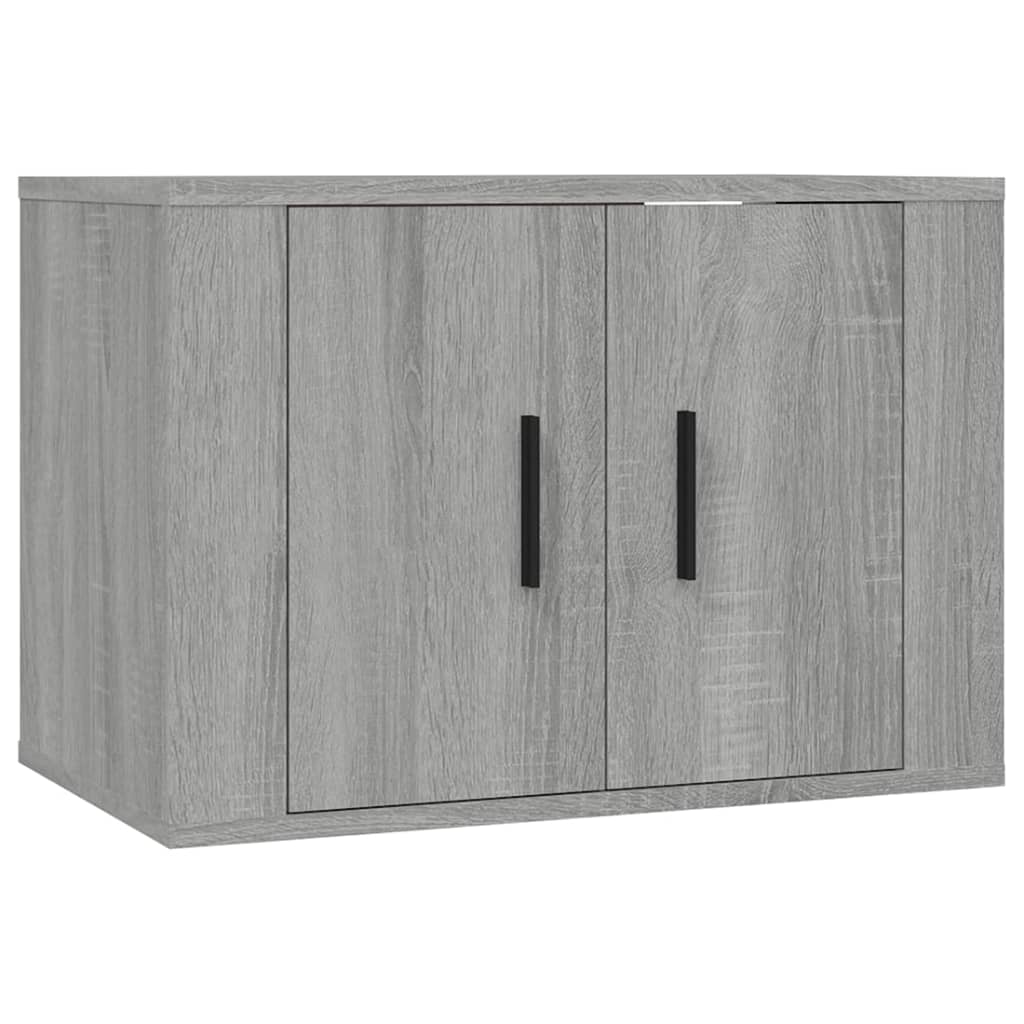 Έπιπλα Τηλεόρασης Επιτοίχια 2 τεμ. Γκρι Sonoma 57x34,5x40 εκ. 4