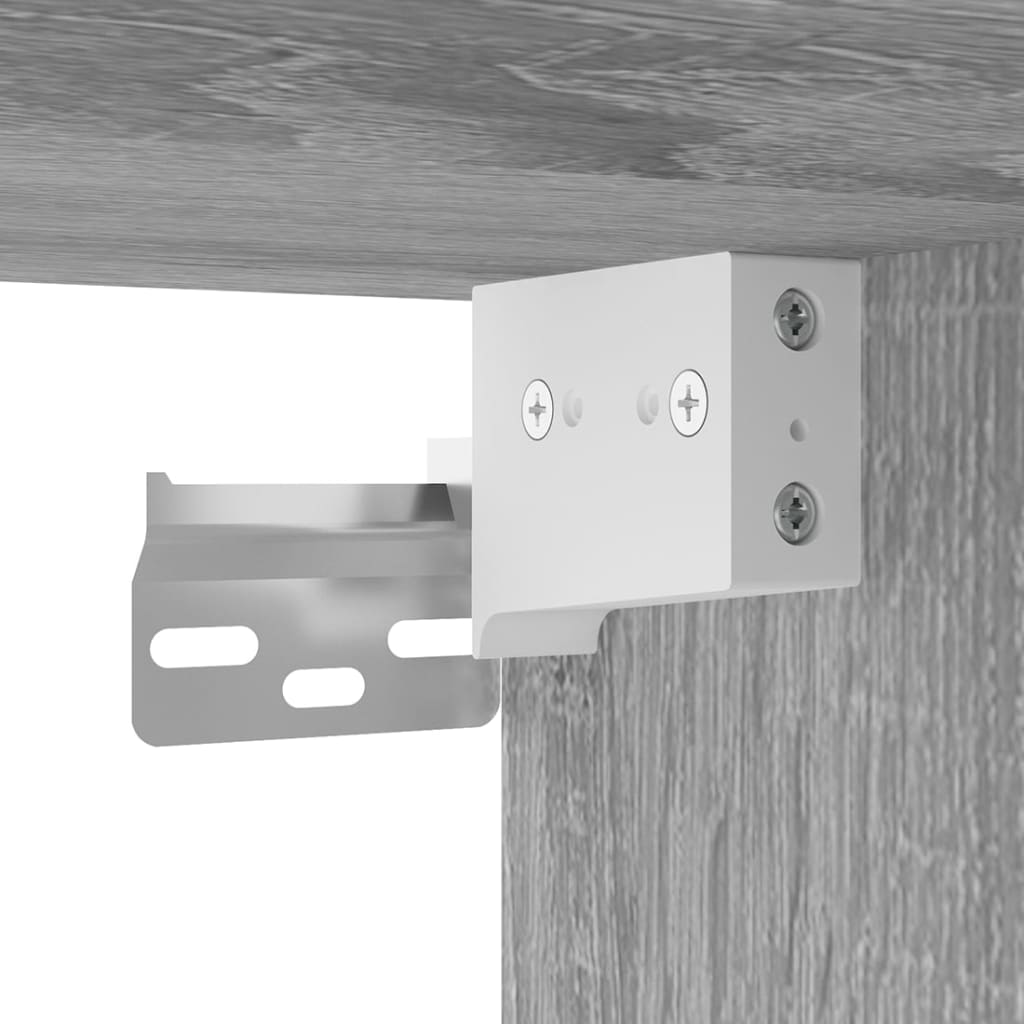 Έπιπλα Τηλεόρασης Επιτοίχια 2 τεμ. Γκρι Sonoma 57x34,5x40 εκ. 6