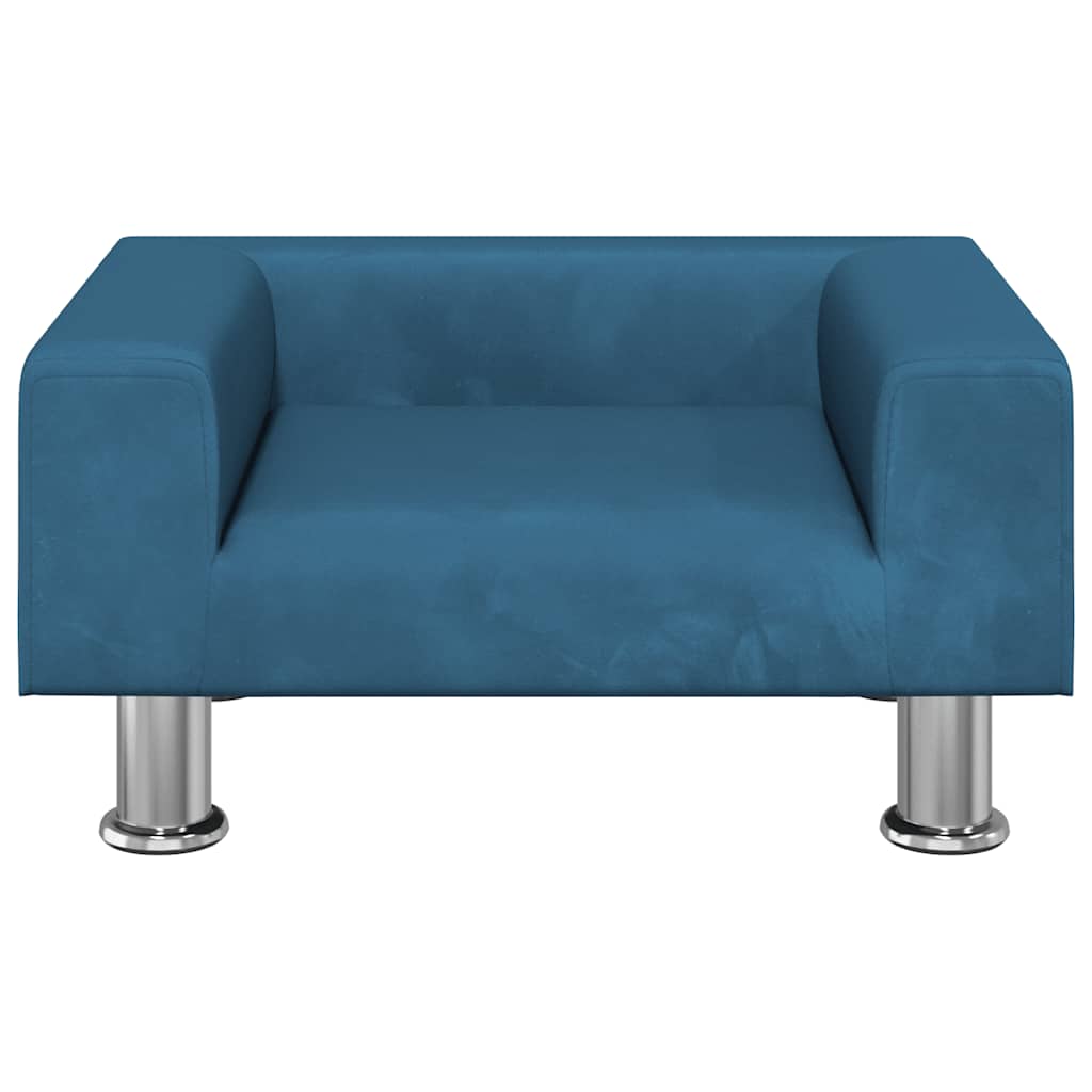 Καναπές Παιδικός Μπλε 50x40x26,5 εκ. από Βελούδο 3