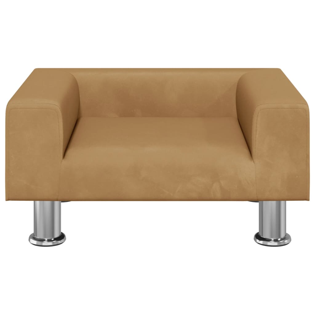 Καναπές Παιδικός Καφέ 50 x 40 x 26,5 εκ. από Βελούδο 3