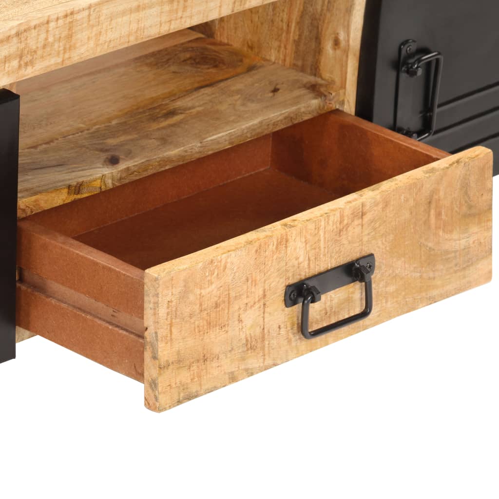 Έπιπλο Τηλεόρασης 140 x 30 x 40 εκ. από Ακατέργαστο Ξύλο Μάνγκο 6