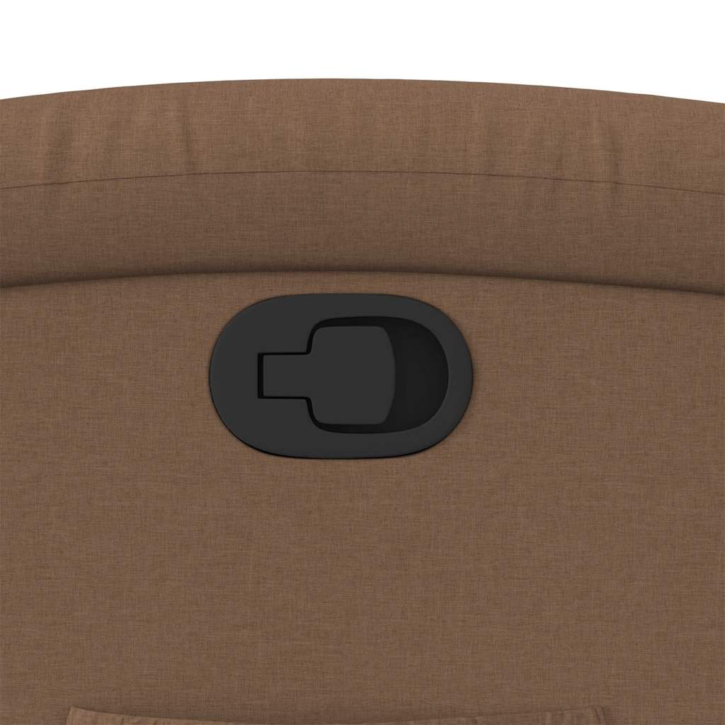 Πολυθρόνα Ανακλινόμενη με Ανύψωση Καφέ Υφασμάτινη 12