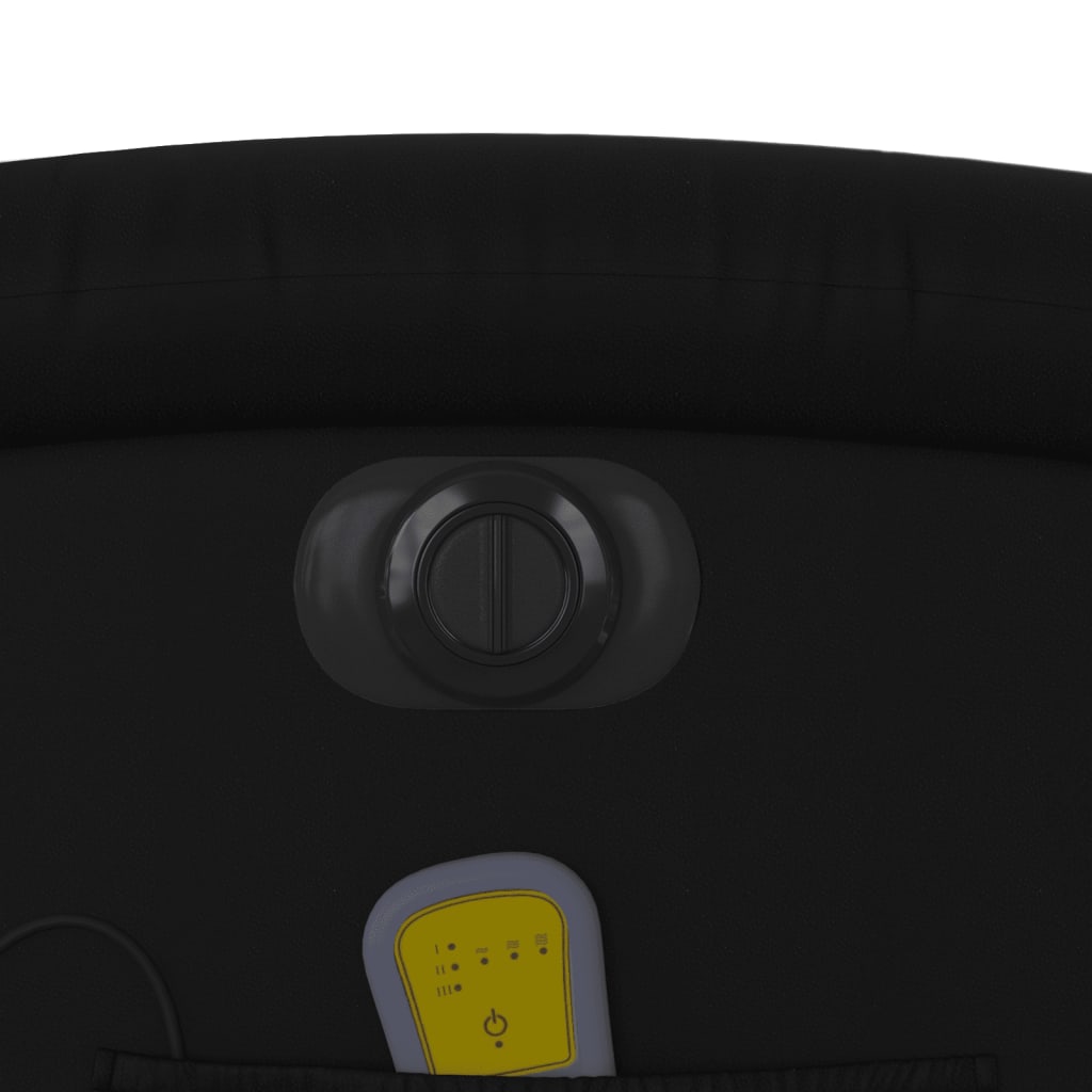 Πολυθρόνα Μασάζ Ανακλινόμενη Ηλεκτρική Μαύρη Συνθετικό Δέρμα 12