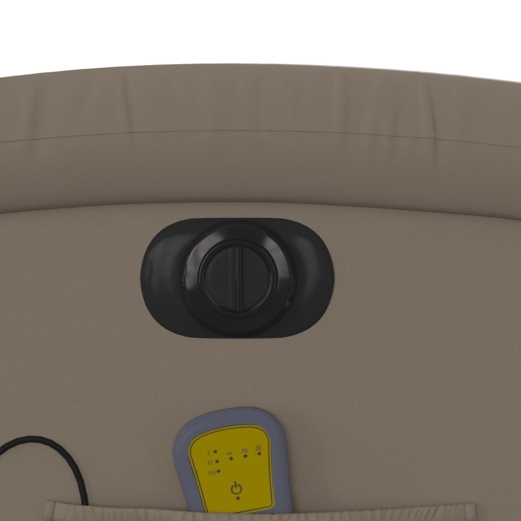 Πολυθρόνα Μασάζ Ανακλ. Ηλεκτρική Καπουτσίνο από Συνθετικό Δέρμα 12