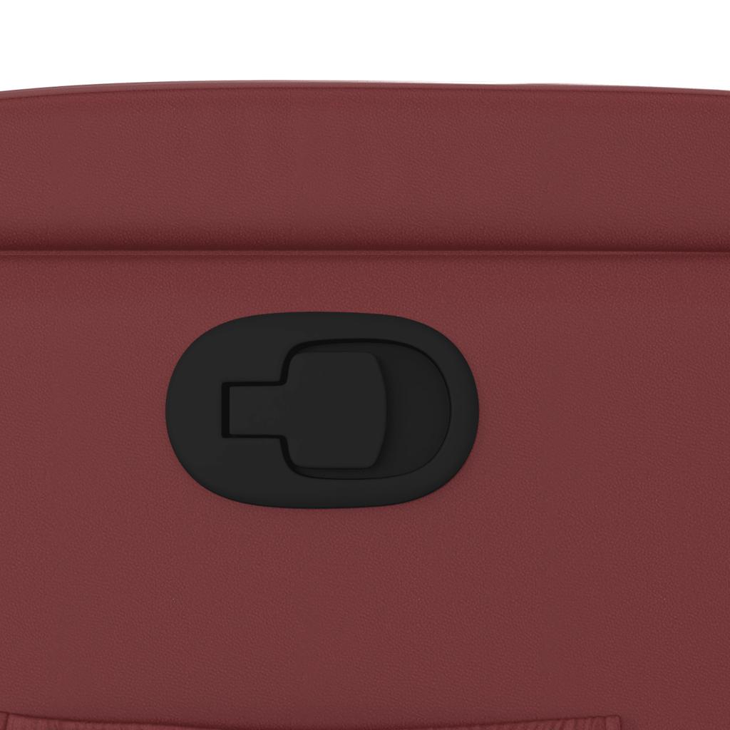 Πολυθρόνα Ανακλινόμενη με Ανύψωση Μπορντό Συνθετικό Δέρμα 12