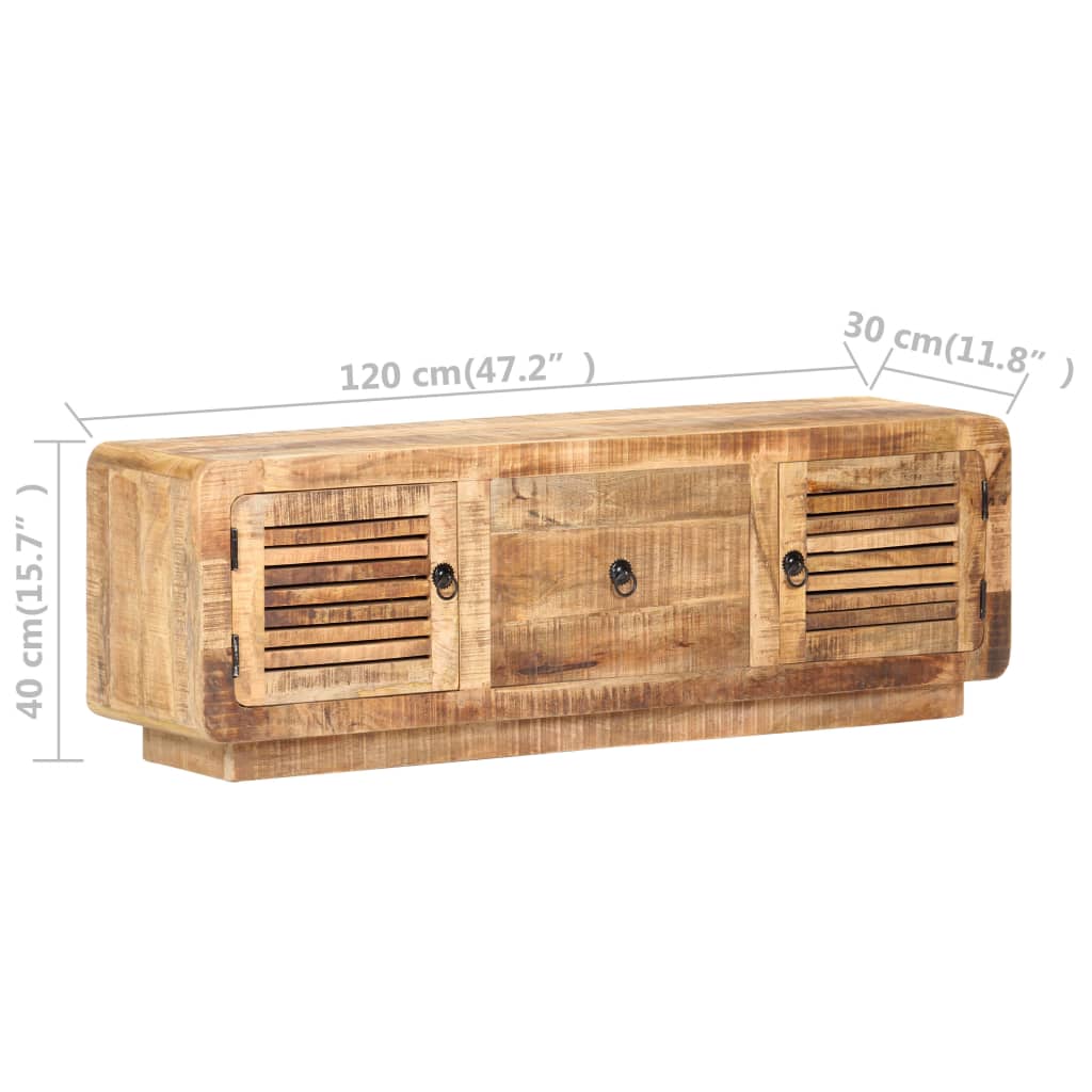 Έπιπλο Τηλεόρασης 120 x 30 x 40 εκ. από Ακατέργαστο Ξύλο Μάνγκο 7