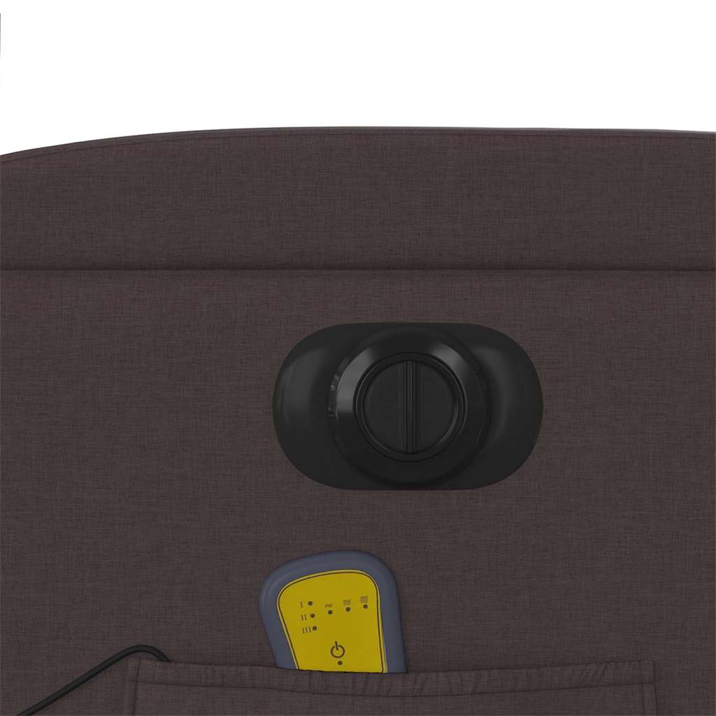 Πολυθρόνα Μασάζ Ηλεκτρική Ανακλινόμενη Σκούρο Καφέ Υφασμάτινη 12