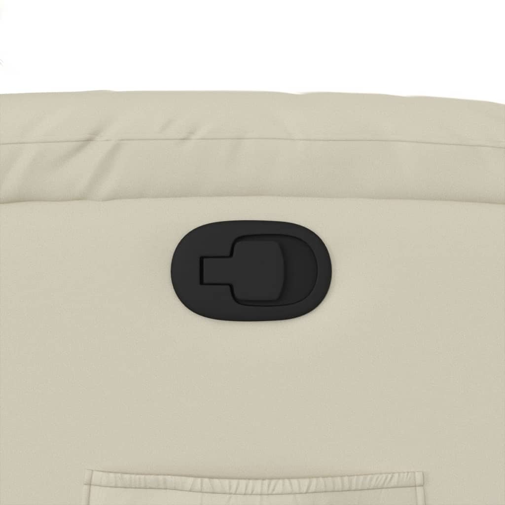 Πολυθρόνα Ανακλινόμενη με Ανύψωση Κρεμ από Συνθετικό Δέρμα 12