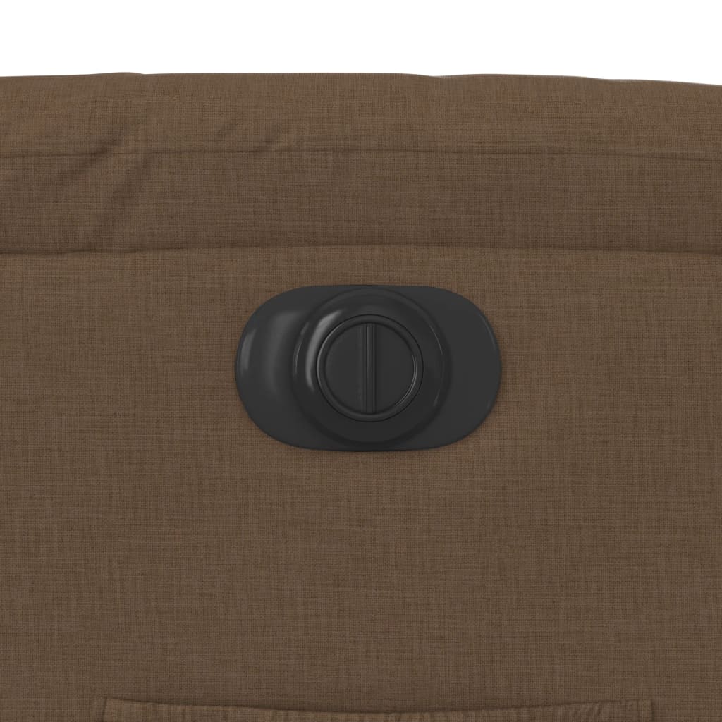 Πολυθρόνα Ανακλινόμενη Ηλεκτρική Καφέ Υφασμάτινη 11