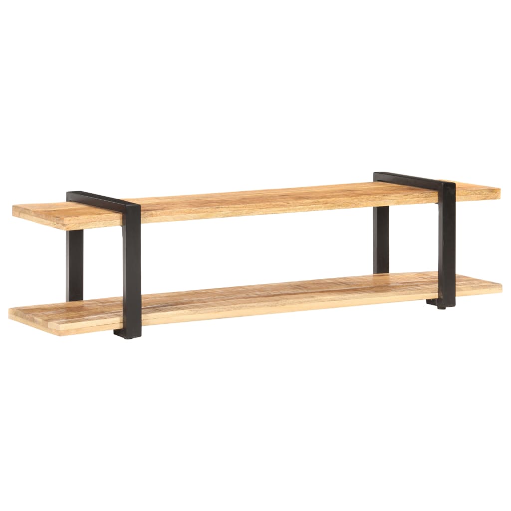 Έπιπλο Τηλεόρασης 160x40x40 εκ. Μασίφ Ακατέργαστο Ξύλο Μάνγκο 10