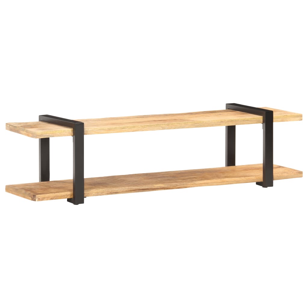 Έπιπλο Τηλεόρασης 160x40x40 εκ. Μασίφ Ακατέργαστο Ξύλο Μάνγκο 8