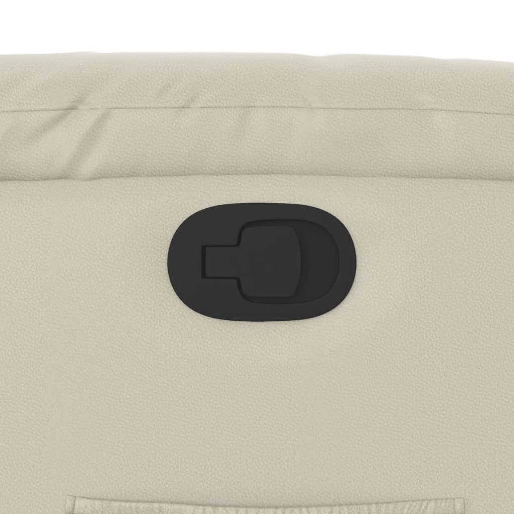 Πολυθρόνα Ανακλινόμενη με Ανύψωση Κρεμ από Συνθετικό Δέρμα 12