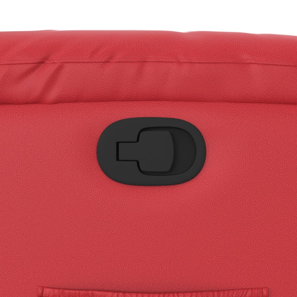 Πολυθρόνα Ανακλινόμενη με Ανύψωση Κόκκινη από Συνθετικό Δέρμα 11