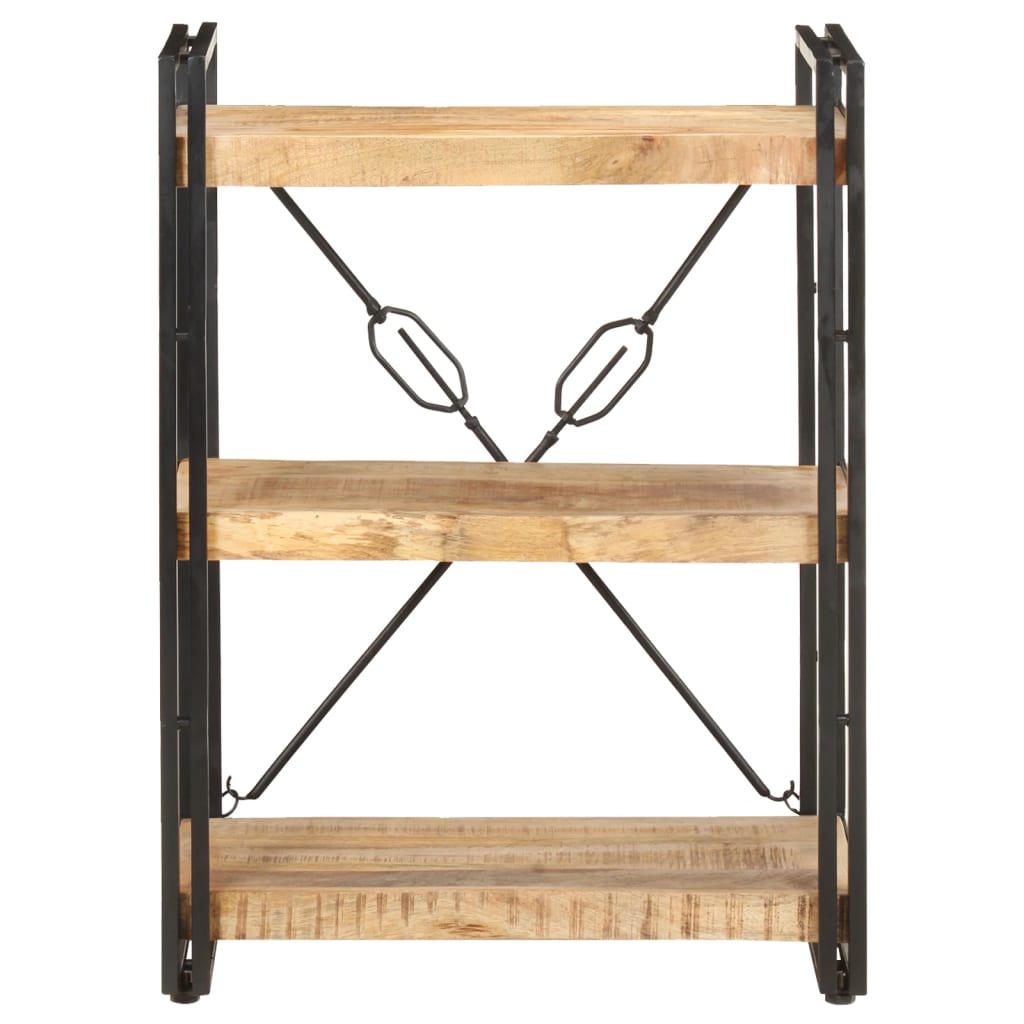 Βιβλιοθήκη με 3 Επίπεδα 60 x 30 x 80 εκ. Μασίφ Ξύλο Μάνγκο 2