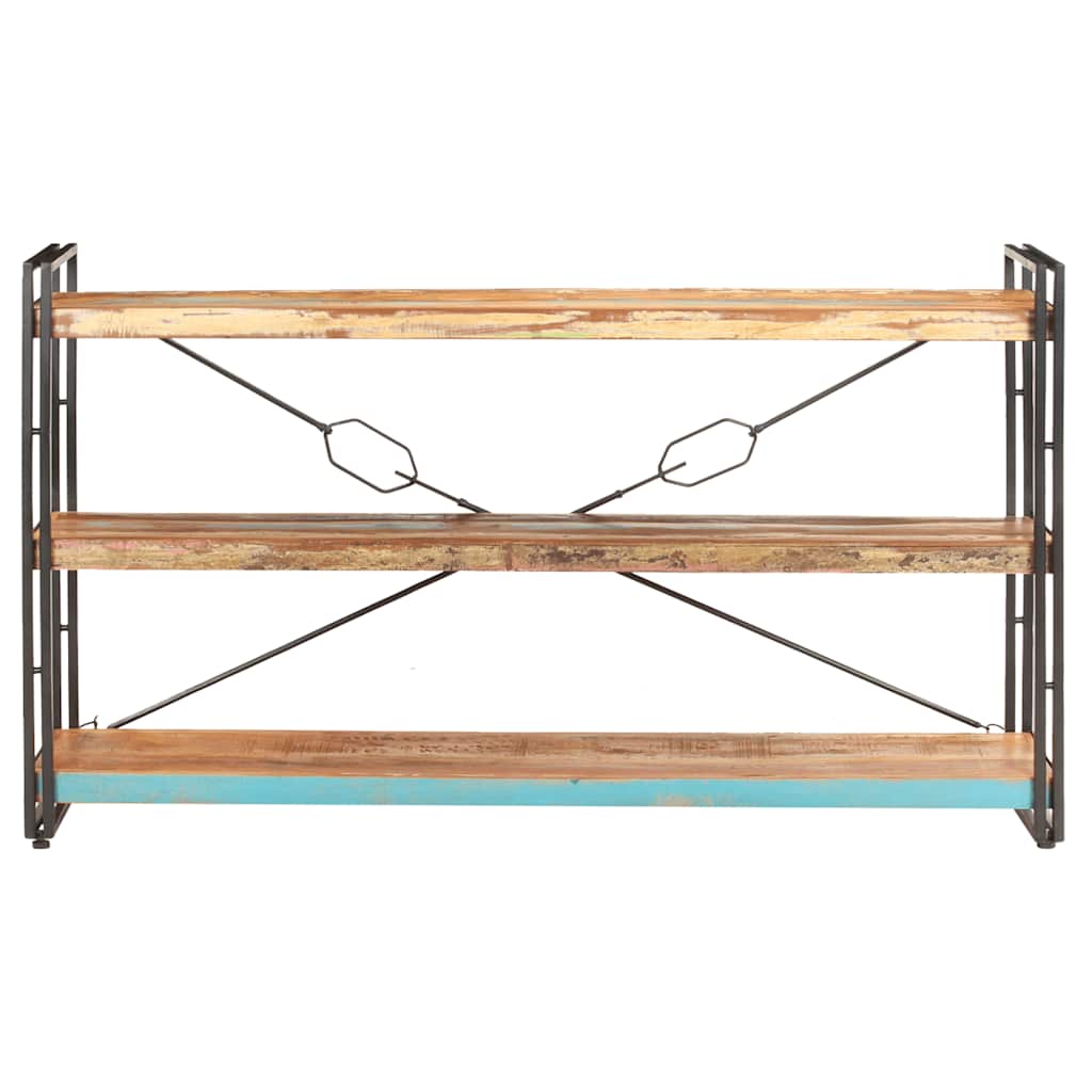 Βιβλιοθήκη με 3 Επίπεδα 140x30x80 εκ. Μασίφ Ανακυκλωμένο Ξύλο 2