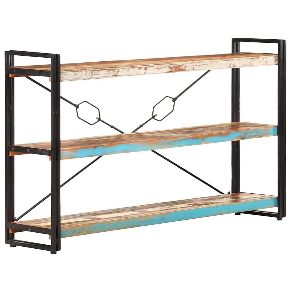 Βιβλιοθήκη με 3 Επίπεδα 140x30x80 εκ. Μασίφ Ανακυκλωμένο Ξύλο 9