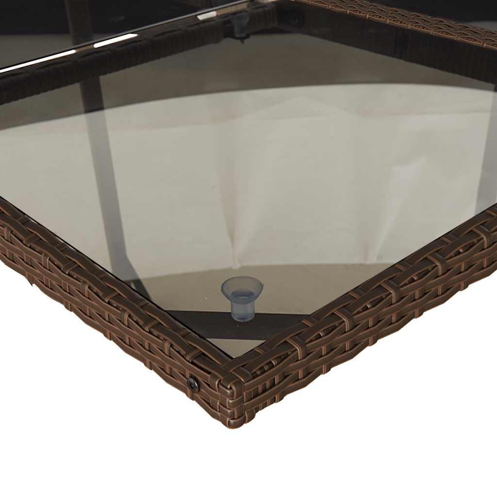 Σετ Τραπεζαρίας Κήπου 13 τεμ. Καφέ από Συνθ. Ρατάν με Μαξιλάρια 5