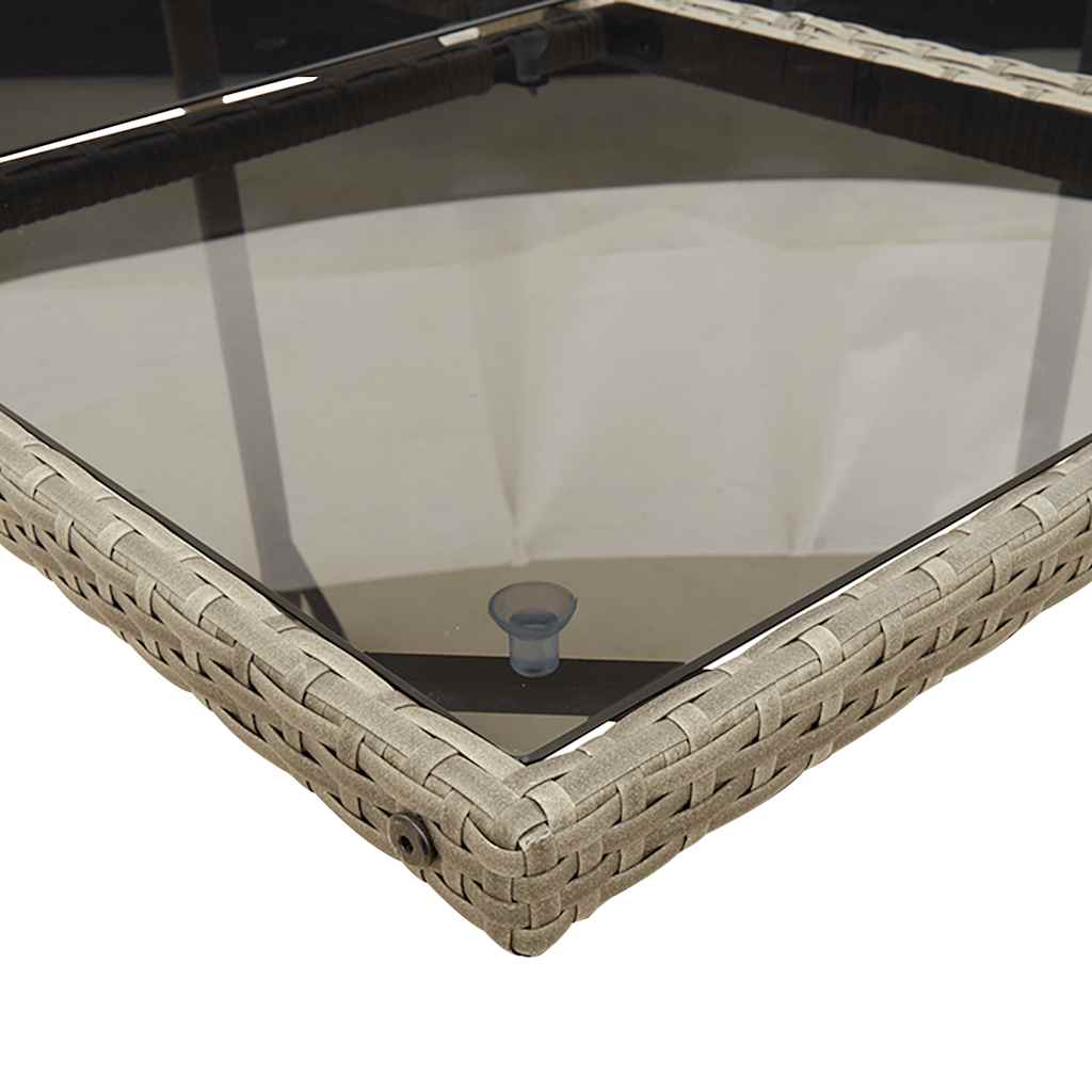 Σετ Τραπεζαρίας Κήπου 11 Τεμαχίων Γκρι Συνθ. Ρατάν με Μαξιλάρια 5