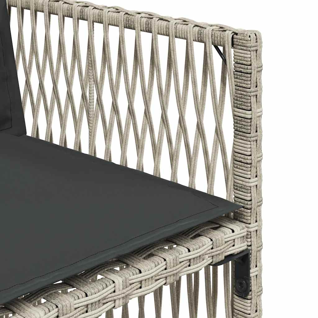 Σετ Τραπεζαρίας Κήπου 15 τεμ. Αν. Γκρι Συνθ. Ρατάν με Μαξιλάρια 8