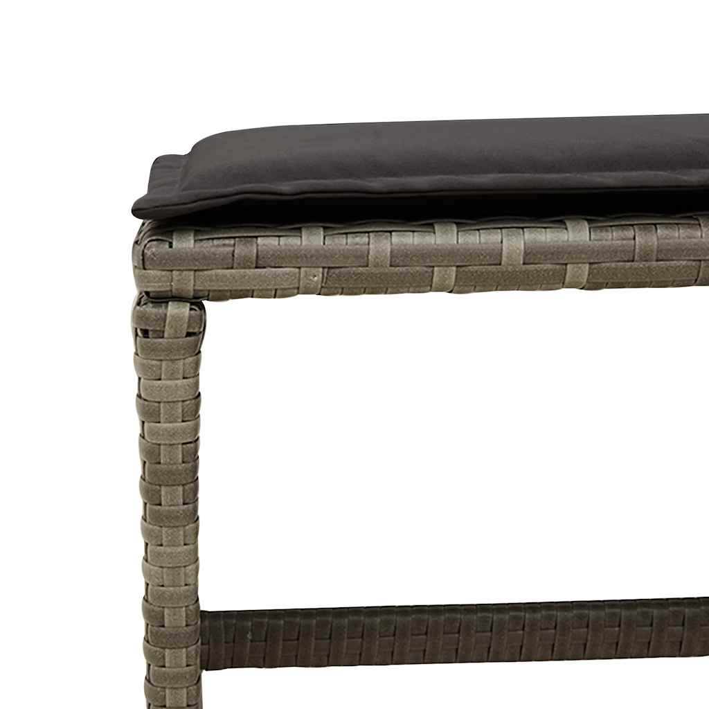 Σετ Τραπεζαρίας Κήπου 11 Τεμαχίων Γκρι Συνθ. Ρατάν με Μαξιλάρια 10