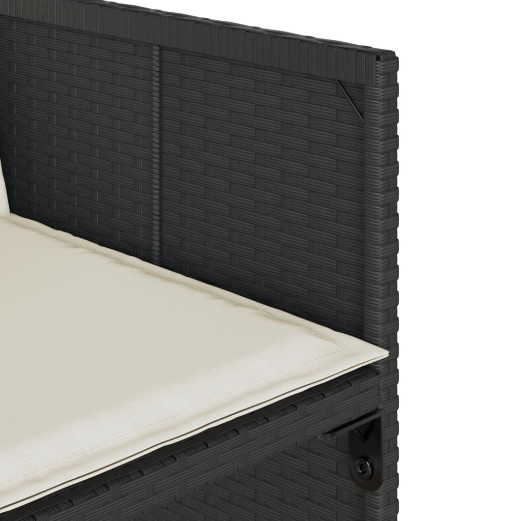 Σετ Τραπεζαρίας Κήπου 13τεμ. Μαύρο από Συνθ. Ρατάν με Μαξιλάρια 9