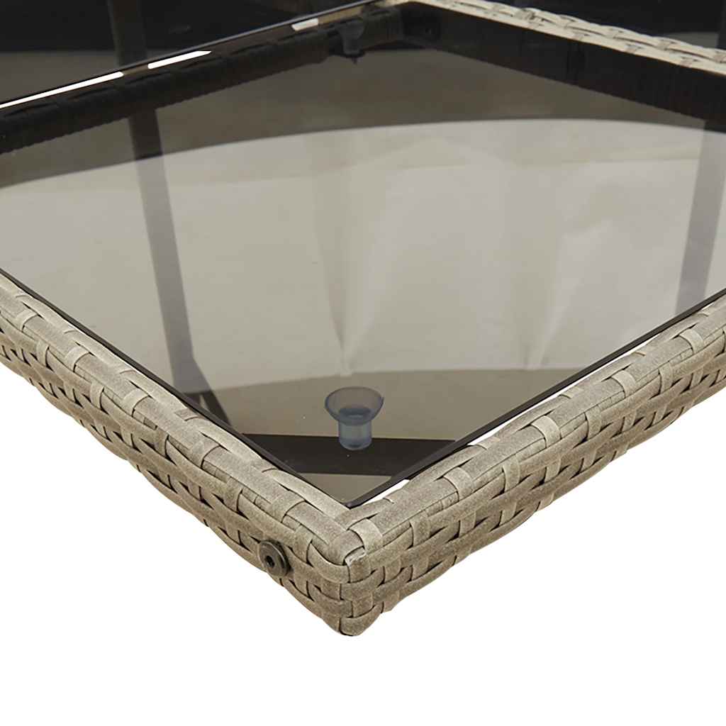 Σετ Τραπεζαρίας Κήπου 11 Τεμαχίων Γκρι Συνθ. Ρατάν με Μαξιλάρια 5