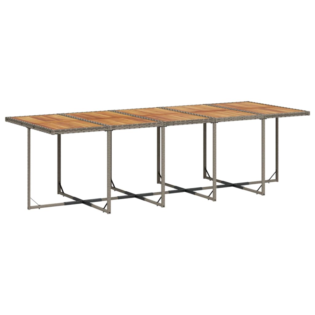 Σετ Τραπεζαρίας Κήπου 15 τεμ. Γκρι Συνθετικό Ρατάν με Μαξιλάρια 4